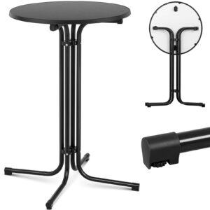 Stół stolik barowy okrągły wysoki składany śr. 70 cm wys. 110 cm czarny 6 Stół stolik barowy okrągły wysoki składany śr. 70 cm wys. 110 cm czarny - obrazek 1