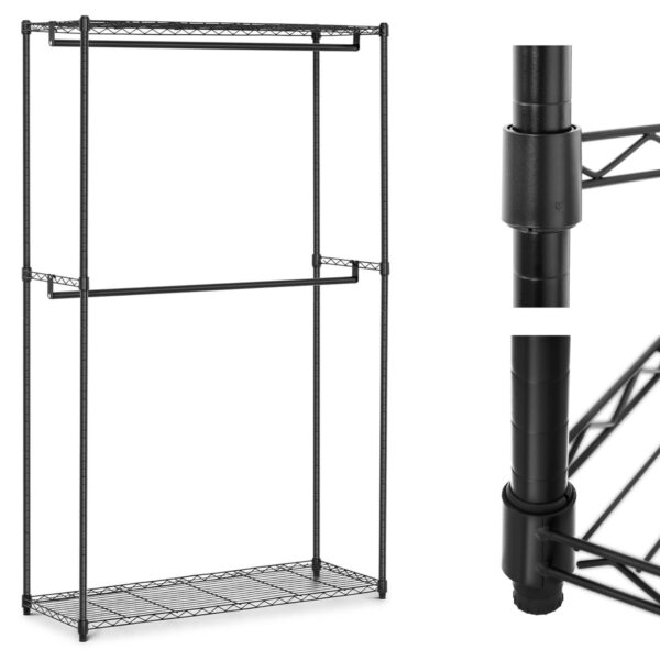 10011580-regal-druciany-na-ubrania-do-garderoby-szatni-2-polki-2-wieszaki-120-x-45-x-1995-cm-do-200-kg-hurtownia-sklep-dystrybutor 10011580 regal druciany na ubrania do garderoby szatni 2 polki 2 wieszaki 120 x 45 x 1995 cm do 200 kg hurtownia sklep dystrybutor