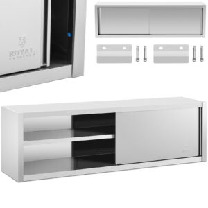Szafa ścienna gastronomiczna z drzwiami przesuwanymi STAL 200 x 45 x 60 cm 6 Szafa ścienna gastronomiczna z drzwiami przesuwanymi STAL 200 x 45 x 60 cm - obrazek 1