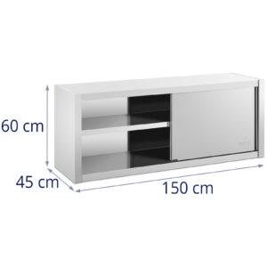 Szafa ścienna gastronomiczna z drzwiami przesuwanymi STAL 150 x 45 x 60 cm 13 Szafa ścienna gastronomiczna z drzwiami przesuwanymi STAL 150 x 45 x 60 cm - obrazek 7