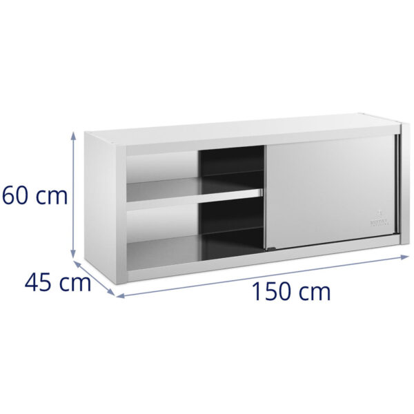Szafa ścienna gastronomiczna z drzwiami przesuwanymi STAL 150 x 45 x 60 cm 6 10011660 6
