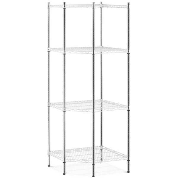 Regał metalowy narożny 4 półki ażurowe do 1 t 1000 kg 68x68x180 cm 1 10011881 1