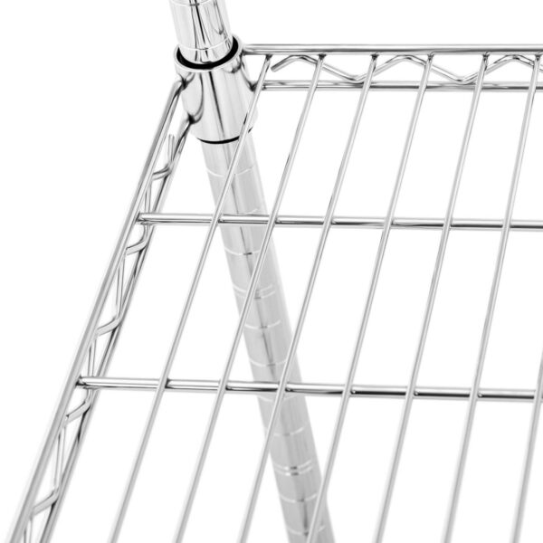 Regał metalowy narożny 4 półki ażurowe do 1 t 1000 kg 68x68x180 cm 2 10011881 2
