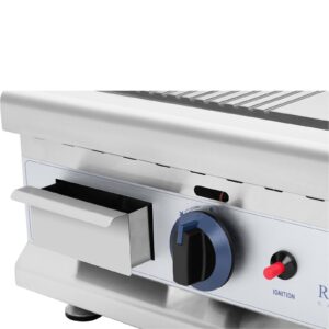 Grill gazowy podwójny gładki ryflowany nierdzewny na gaz ziemny 2x 3.1 kW 0.02 bar 60 x 40 cm 8 Grill gazowy podwójny gładki ryflowany nierdzewny na gaz ziemny 2x 3.1 kW 0.02 bar 60 x 40 cm - obrazek 3