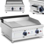 10011918 grill gazowy podwojny gladki ryflowany nierdzewny na gaz ziemny 2x 31 kw 002 bar 60 x 40 cm ean 4062859008541 hurtownia zielona gora
