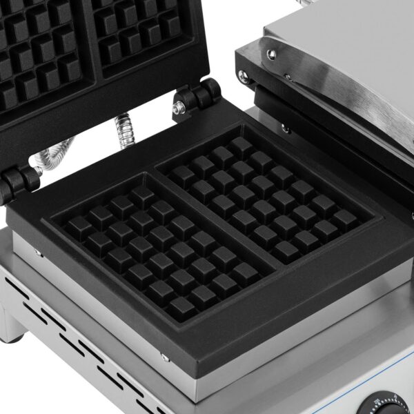 Gofrownica prostokątna podwójna na 4 gofry belgijskie 2 x 1500 W 2 10012035 2
