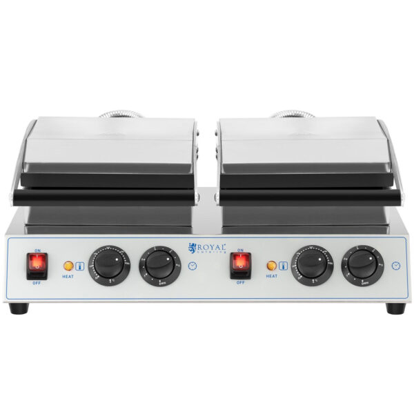 Gofrownica prostokątna podwójna na 4 gofry belgijskie 2 x 1500 W 4 10012035 4