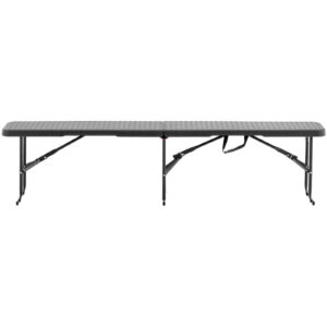 Ławka cateringowa ogrodowa składana czarna do 300 kg 183 x 30 x 43 cm 12 Ławka cateringowa ogrodowa składana czarna do 300 kg 183 x 30 x 43 cm - obrazek 6