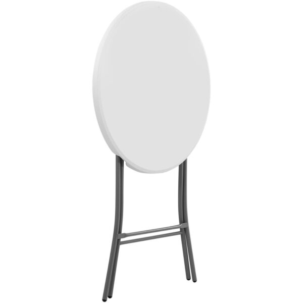 Stół stolik okrągły cateringowy barowy składany biały do 100 kg śr. 80 cm x 110 cm 4 10012101 4