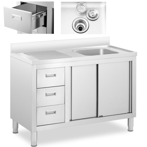 10012141-zlew-basen-gastronomiczny-jednokomorowy-z-szafka-z-drzwiami-przesuwnymi-szufladami-stalowy-120-x-60-x-94-cm-ean-4062859020758-hurtownia-zielona-gora 10012141 zlew basen gastronomiczny jednokomorowy z szafka z drzwiami przesuwnymi szufladami stalowy 120 x 60 x 94 cm ean 4062859020758 hurtownia zielona gora