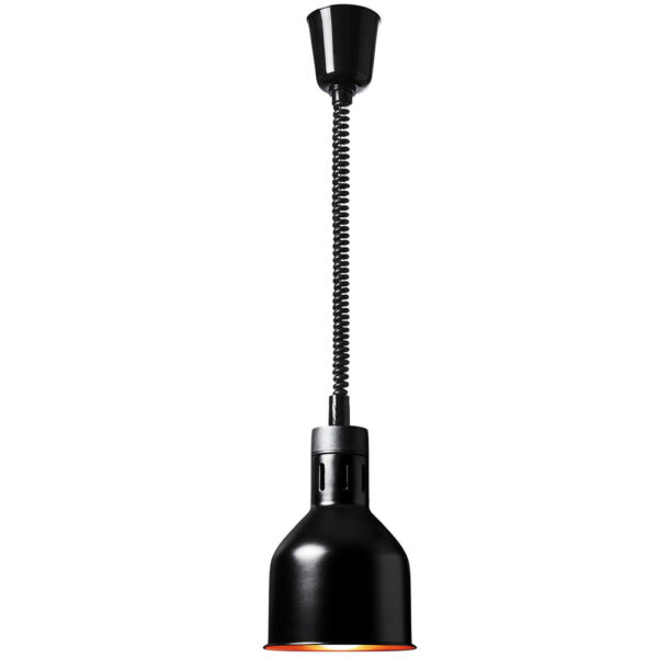 Lampa grzewcza do potraw na podczerwień IR wisząca czarna śr. 17 cm 250 W 1 10012259 1
