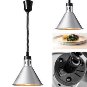 Lampa grzewcza do potraw na podczerwień IR wisząca srebrna śr. 27.5 cm 250 W 5 Lampa grzewcza do potraw na podczerwień IR wisząca srebrna śr. 27.5 cm 250 W - obrazek 1