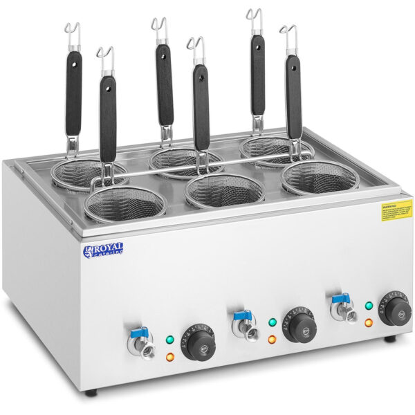 Makaroniarka warnik do gotowania makaronu z kranikami 6 koszy 3 x 6,5 l 3000 W 1 10012365 1
