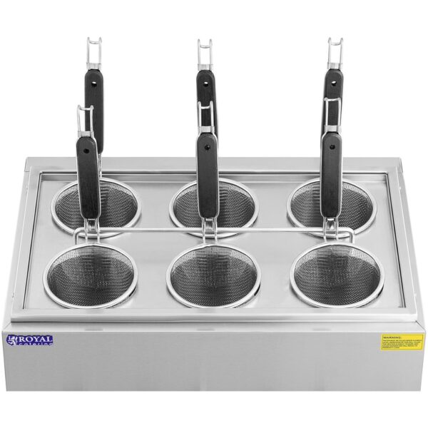 Makaroniarka warnik do gotowania makaronu z kranikami 6 koszy 3 x 6,5 l 3000 W 3 10012365 3