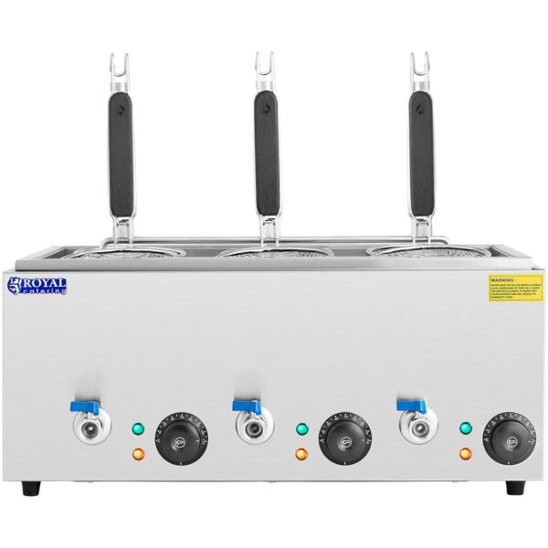 Makaroniarka warnik do gotowania makaronu z kranikami 6 koszy 3 x 6,5 l 3000 W 5 10012365 5