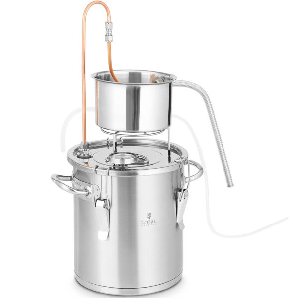 Destylator destylarka nierdzewna z miedzianą spiralą termometrem 12 l 1 10012421 1