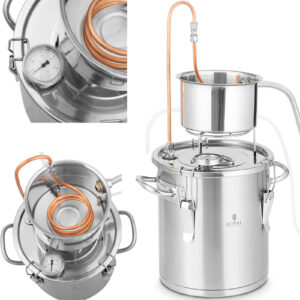 Destylator destylarka nierdzewna z miedzianą spiralą termometrem 12 l 6 Destylator destylarka nierdzewna z miedzianą spiralą termometrem 12 l - obrazek 1