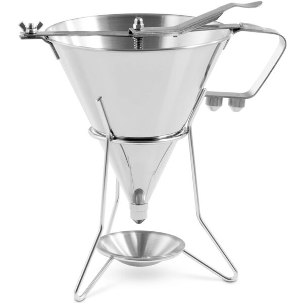 Dozownik pistolet lejek do sosów polew ze stali nierdzewnej + stojak 3 dysze 1.8 l 1 10012450 1