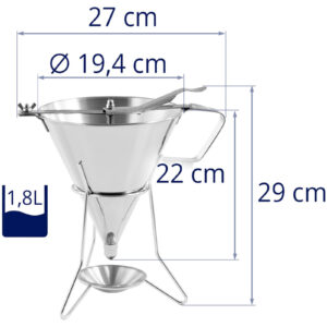 Dozownik pistolet lejek do sosów polew ze stali nierdzewnej + stojak 3 dysze 1.8 l 13 Dozownik pistolet lejek do sosów polew ze stali nierdzewnej + stojak 3 dysze 1.8 l - obrazek 7