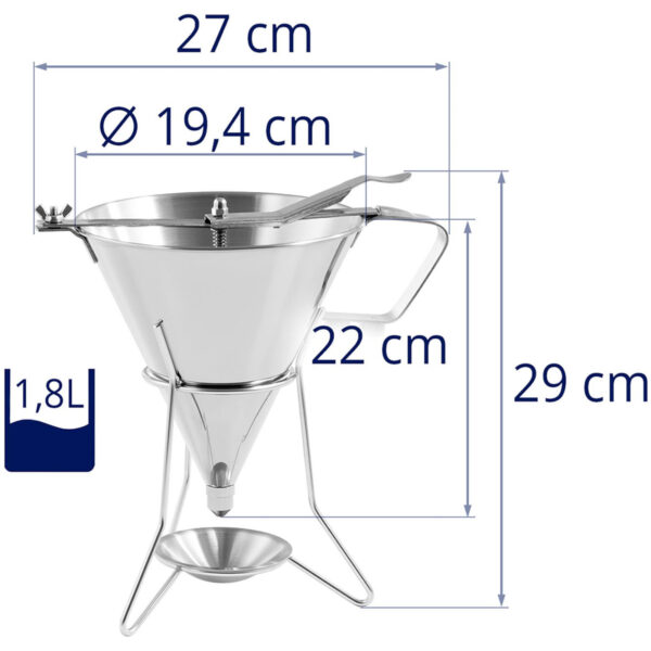 Dozownik pistolet lejek do sosów polew ze stali nierdzewnej + stojak 3 dysze 1.8 l 6 10012450 6