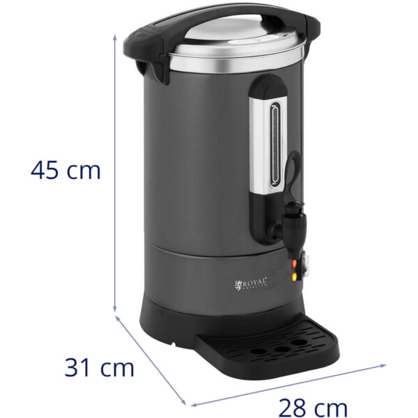 Zaparzacz do kawy herbaty z kranem i tacką ociekową 6 l 950 W szary 6 10012459 6