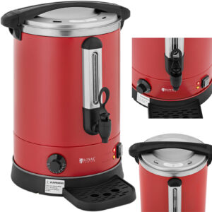 Warnik podgrzewacz do wody z podwójnymi ściankami i ociekaczem 13.5 L 2500 W czerwony 7 Warnik podgrzewacz do wody z podwójnymi ściankami i ociekaczem 13.5 L 2500 W czerwony - obrazek 1