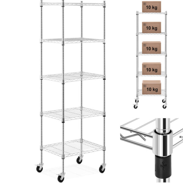 10012532-regal-magazynowy-druciany-azurowy-na-kolkach-5-polek-do-50-kg-60x45x186-cm-ean-4062859074348-hurtownia-sklep-tanio 10012532 regal magazynowy druciany azurowy na kolkach 5 polek do 50 kg 60x45x186 cm ean 4062859074348 hurtownia sklep tanio