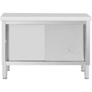 Stół gastronomiczny z szafką z drzwiami suwanymi STAL 120 x 50 cm do 330 kg 6 Stół gastronomiczny z szafką z drzwiami suwanymi STAL 120 x 50 cm do 330 kg - obrazek 2