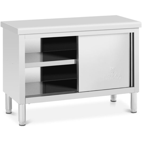Stół gastronomiczny z szafką z drzwiami suwanymi STAL 120 x 50 cm do 330 kg 4 10012541 4