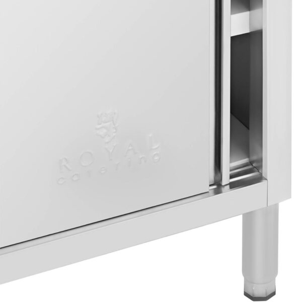 Stół gastronomiczny z szafką z drzwiami suwanymi STAL 100 x 50 cm do 330 kg 2 10012542 2
