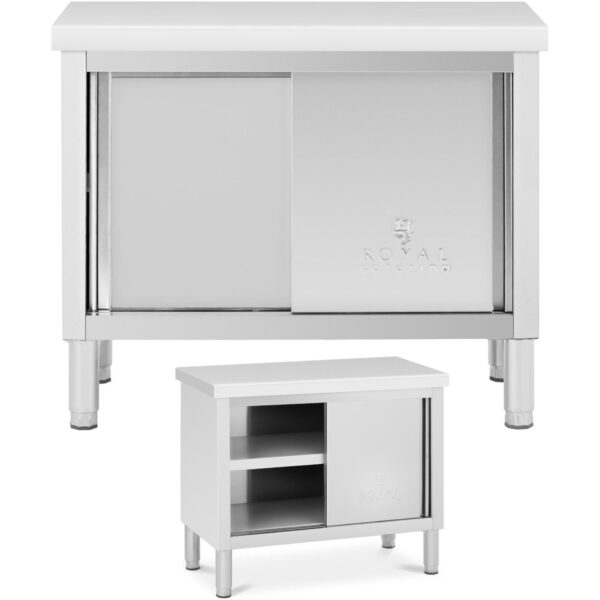 10012542-stol-gastronomiczny-z-szafka-z-drzwiami-suwanymi-stal-100-x-50-cm-do-330-kg-ean-4062859074638-hurtownia-sklep 10012542 stol gastronomiczny z szafka z drzwiami suwanymi stal 100 x 50 cm do 330 kg ean 4062859074638 hurtownia sklep