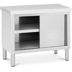 Stół gastronomiczny z szafką z drzwiami suwanymi STAL 100 x 50 cm do 285 kg 9 Stół gastronomiczny z szafką z drzwiami suwanymi STAL 100 x 50 cm do 285 kg - obrazek 5