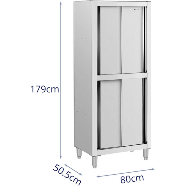 Szafa gastronomiczna magazynowa ze stali nierdzewnej drzwi suwane 120 kg 80 x 50 x 180 cm 5 10012593 5