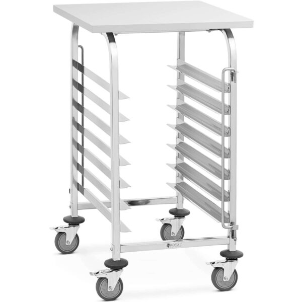 Wózek kelnerski cateringowy z półką do transportu 7 tac 60 x 60 cm z półką 1 10012794 1