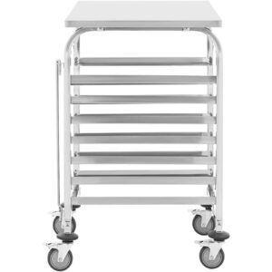 Wózek kelnerski cateringowy z półką do transportu 7 tac 60 x 60 cm z półką 13 Wózek kelnerski cateringowy z półką do transportu 7 tac 60 x 60 cm z półką - obrazek 6