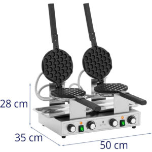 Gofrownica bąbelkowa podwójna do gofrów bubble waffle TEFLON 2 x 1400 W 15 Gofrownica bąbelkowa podwójna do gofrów bubble waffle TEFLON 2 x 1400 W - obrazek 8