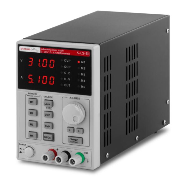 10021061 zasilacz laboratoryjny z funkcja pamieci 0 30vdc 0 5a usb rs232 cd s ls 31 hurtownia sklep zielona gora