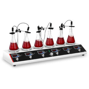 Mieszadło magnetyczne laboratoryjne 99deg C timer 6 stanowisk + mieszadełka 7 Mieszadło magnetyczne laboratoryjne 99deg C timer 6 stanowisk + mieszadełka - obrazek 3