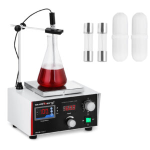 Mieszadło magnetyczne laboratoryjne 100deg C timer + mieszadełka - obrazek 1