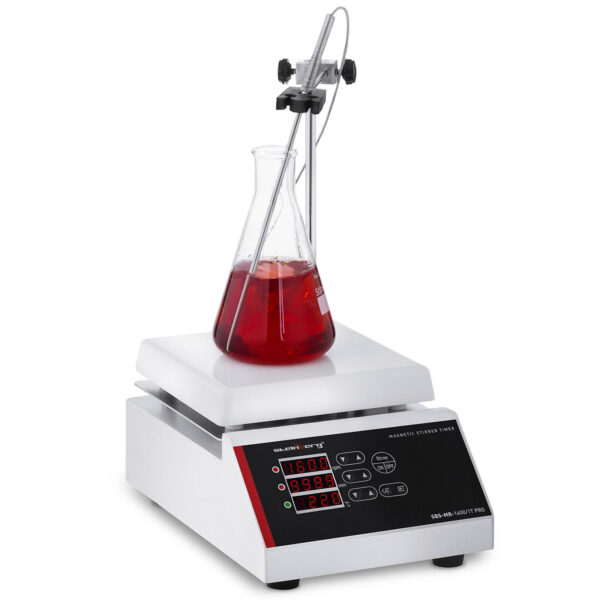Mieszadło magnetyczne laboratoryjne 220deg C timer + mieszadełka 1 10030257 mieszadlo magnetyczne laboratoryjne z grzaniem 220c steinberg systems sbs mr 1600 1t pro