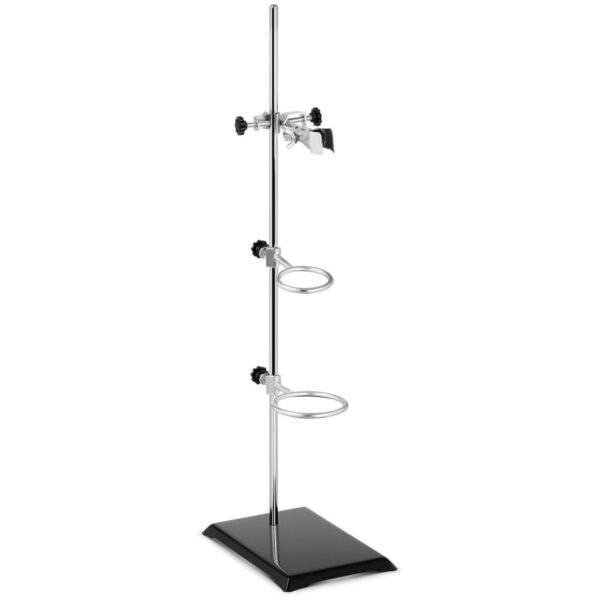 Statyw stojak laboratoryjny z wyposażeniem 1 uchwyt 2 pierścienie 50 mm 70 mm 1 10030610 1
