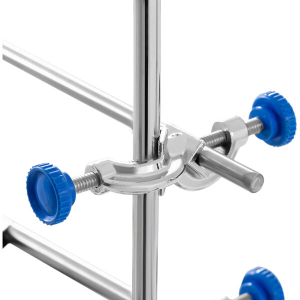 Statyw stojak laboratoryjny z wyposażeniem 60 cm 1 zacisk biurety 2 zaciski 3 pierścienie 60 mm 80 mm 100 mm 4 10030756 4