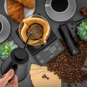 Waga do kawy dla baristów LCD 15 x 15 cm 3000g / 0,1g 11 Waga do kawy dla baristów LCD 15 x 15 cm 3000g / 0,1g - obrazek 5