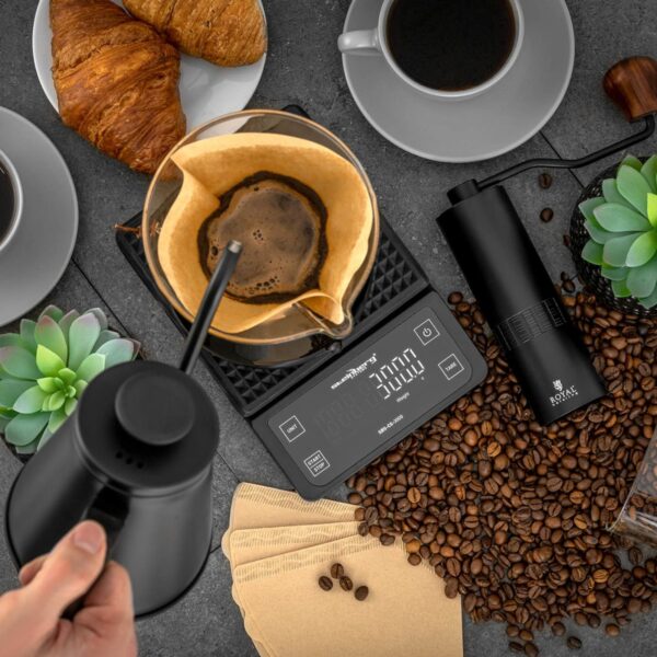 Waga do kawy dla baristów LCD 15 x 15 cm 3000g / 0,1g 4 10030913 4