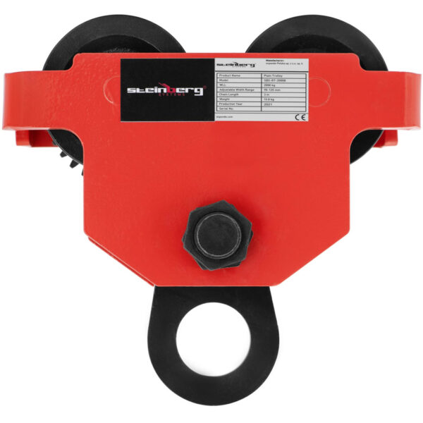 Wózek suwnicowy belkowy ręczny podwieszany z łańcuchem 90-125 mm 2000 kg 4 10030955 4