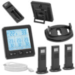 10030967 bezprzewodowa stacja pogodowa z alarmem lcd 3 czujniki ean 4062859096210 hurtownia zielona gora