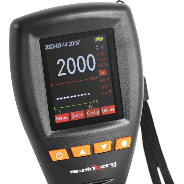 Miernik tester grubości warstw lakieru z analizą danych Bluetooth zakres 0-2000 µm + Walizka 2 10030973 2