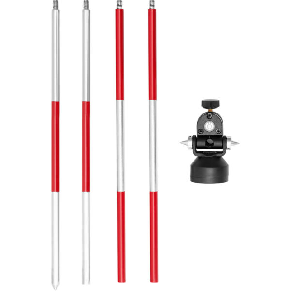 Mini pryzmat lustro dalmiercze geodezyjne z tyczką srebrna powłoka śr. 3,5 cm 1,26 m 5 10031027 5