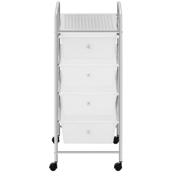 Wózek organizer kosmetyczny łazienkowy z 4 szufladami do 28 kg 37 x 32.5 x 76 cm 2 10040267 2