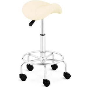Taboret stołek hoker kosmetyczny siodłowy na kółkach Frankfurt do 150 kg beżowy 7 Taboret stołek hoker kosmetyczny siodłowy na kółkach Frankfurt do 150 kg beżowy - obrazek 2